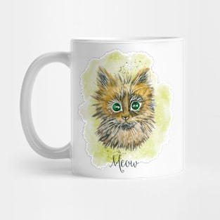 Cat Cute Watercolor Mug